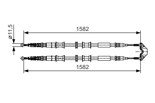 Cable, parking brake - 1 987 482 138 BOSCH