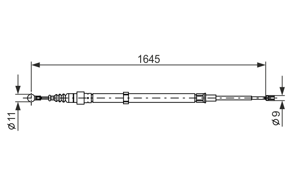 Cable, parking brake - 1 987 482 191 BOSCH