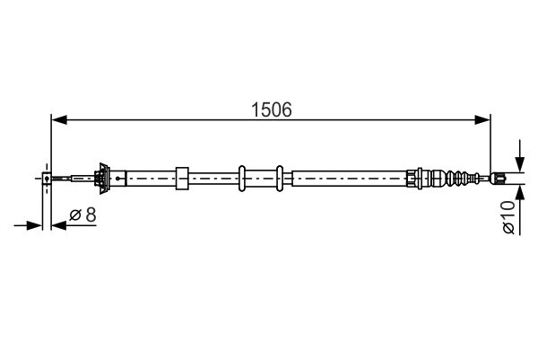 Cable, parking brake - 1 987 482 201 BOSCH