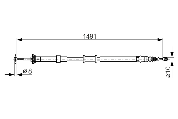 Cable, parking brake - 1 987 482 202 BOSCH