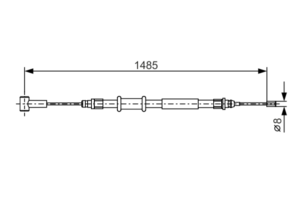 Cable, parking brake - 1 987 482 214 BOSCH