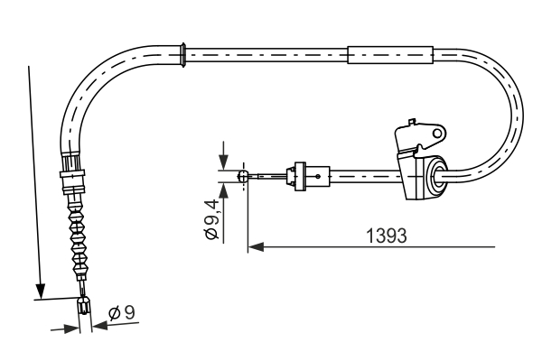 Cable, parking brake - 1 987 482 227 BOSCH