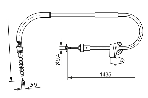 Cable, parking brake - 1 987 482 230 BOSCH