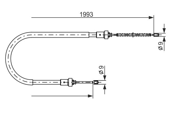 Cable, parking brake - 1 987 482 233 BOSCH