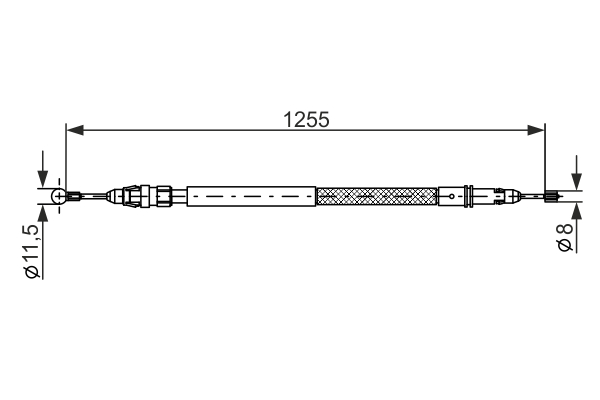 Cable, parking brake - 1 987 482 235 BOSCH