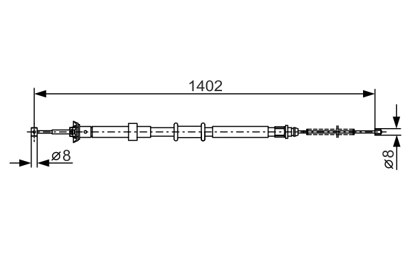 Cable, parking brake - 1 987 482 241 BOSCH