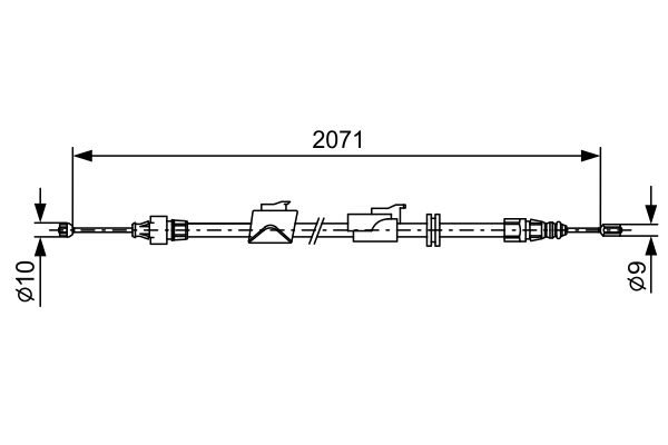 Cable, parking brake - 1 987 482 242 BOSCH