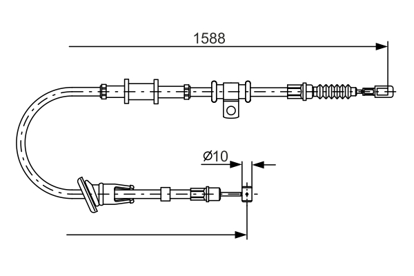 Cable, parking brake - 1 987 482 245 BOSCH