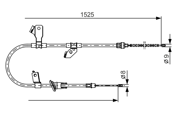 Cable, parking brake - 1 987 482 247 BOSCH