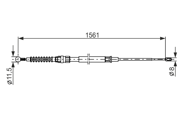 Cable, parking brake - 1 987 482 264 BOSCH