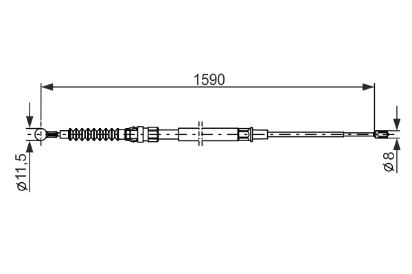 Cable, parking brake - 1 987 482 265 BOSCH