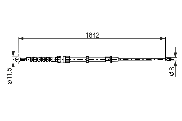 Cable, parking brake - 1 987 482 267 BOSCH