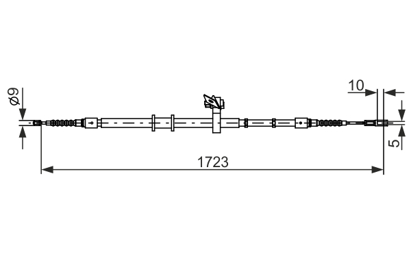 Cavo comando, Freno stazionamento - 1 987 482 269 BOSCH