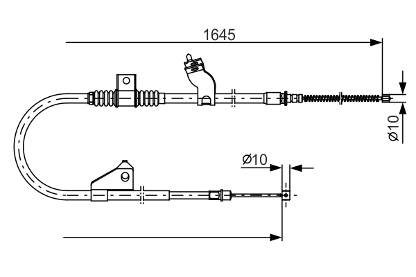 Cable, parking brake - 1 987 482 275 BOSCH