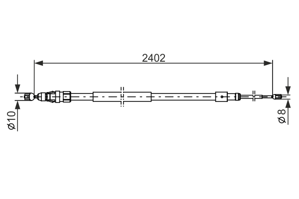 Cable, parking brake - 1 987 482 276 BOSCH