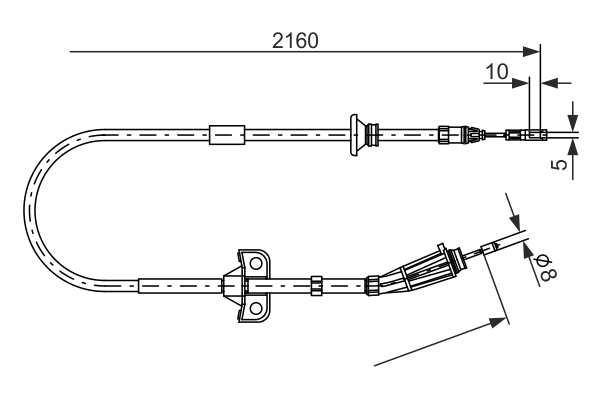 Cable, parking brake - 1 987 482 284 BOSCH
