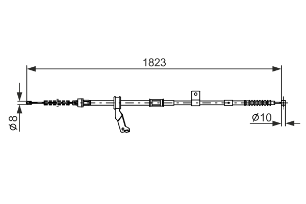 Cable, parking brake - 1 987 482 297 BOSCH