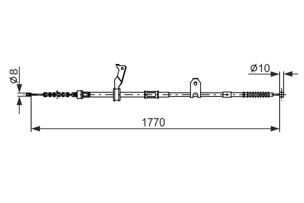 Cable, parking brake - 1 987 482 300 BOSCH