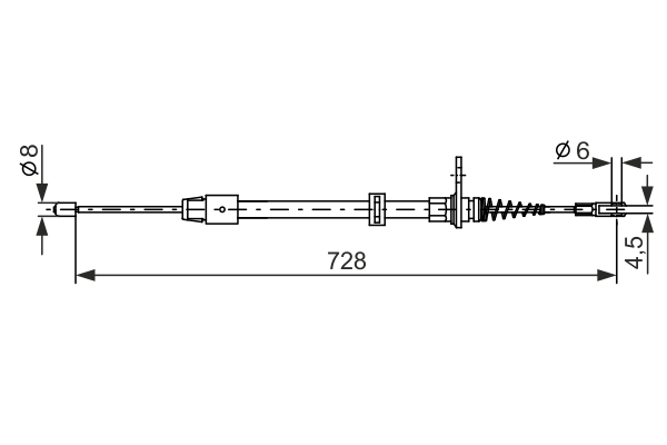 Cable, parking brake - 1 987 482 301 BOSCH