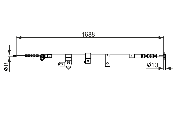 Cable, parking brake - 1 987 482 306 BOSCH