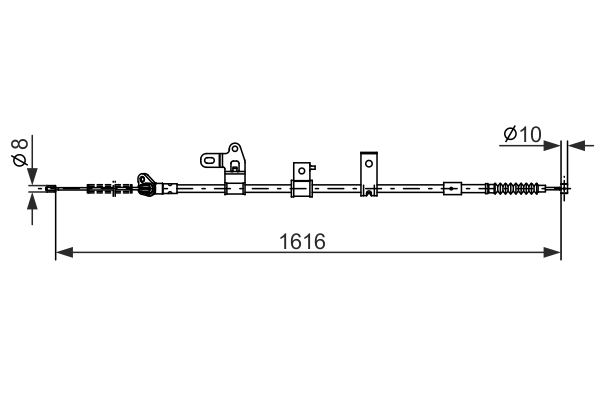 Cable, parking brake - 1 987 482 307 BOSCH