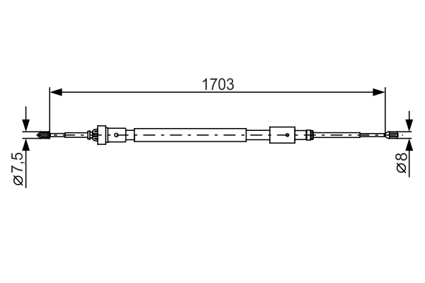 Seilzug, Feststellbremse - 1 987 482 315 BOSCH