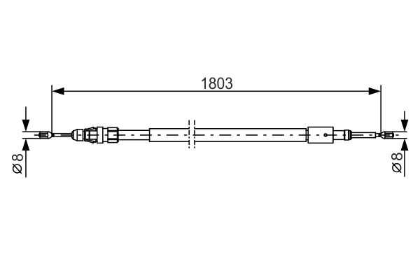 Cable, parking brake - 1 987 482 317 BOSCH
