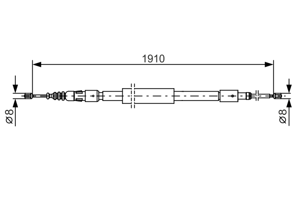 Cavo comando, Freno stazionamento - 1 987 482 318 BOSCH