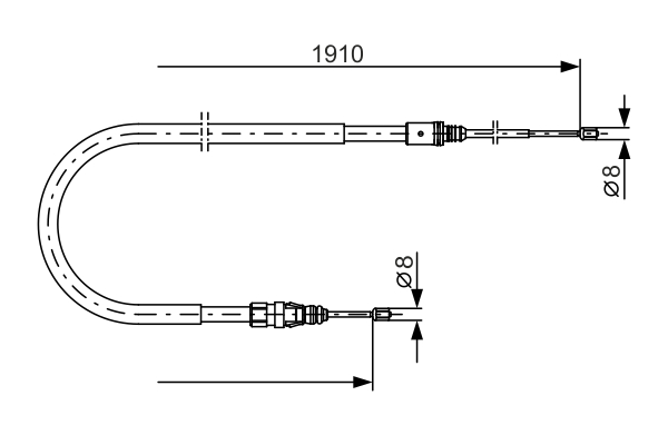 Cable, parking brake - 1 987 482 323 BOSCH