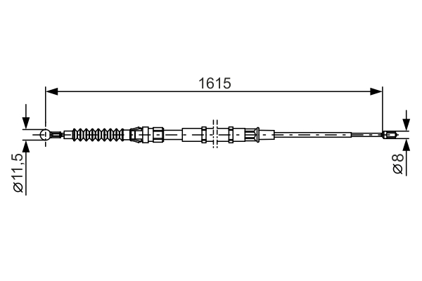 Cable, parking brake - 1 987 482 328 BOSCH