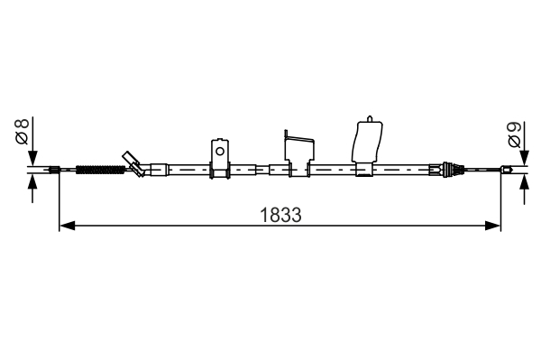 Cable, parking brake - 1 987 482 340 BOSCH