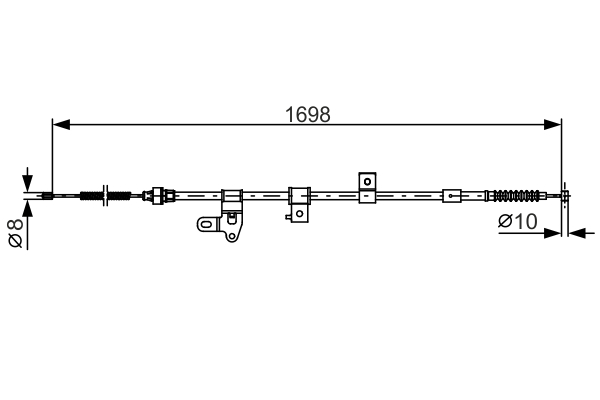 Cable, parking brake - 1 987 482 346 BOSCH