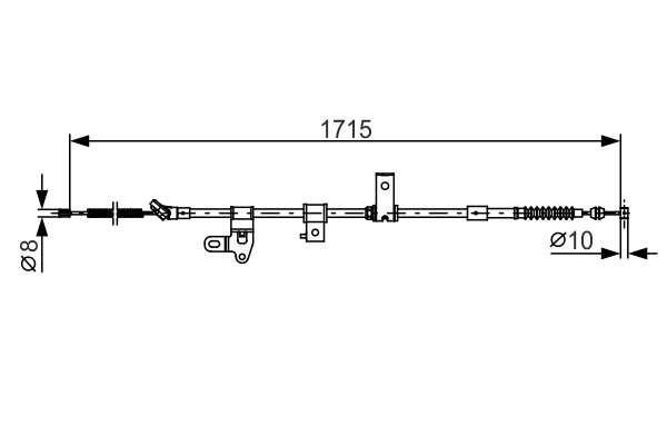 Cable, parking brake - 1 987 482 348 BOSCH
