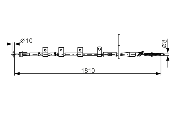 Cable, parking brake - 1 987 482 356 BOSCH