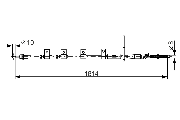 Cable, parking brake - 1 987 482 357 BOSCH