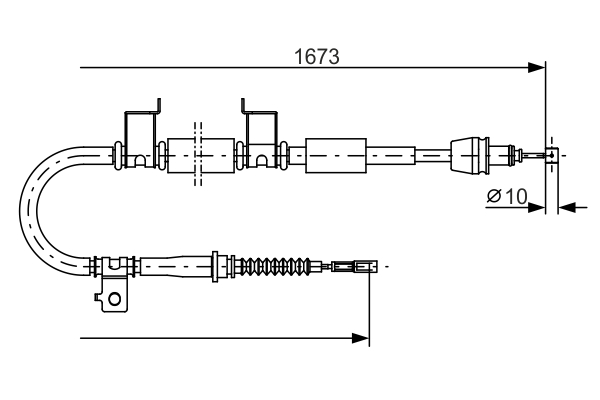 Cable, parking brake - 1 987 482 362 BOSCH