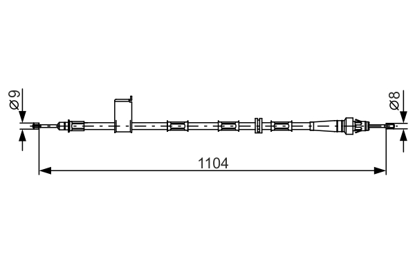 Cable, parking brake - 1 987 482 364 BOSCH