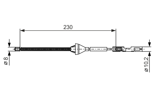 Cable, parking brake - 1 987 482 370 BOSCH
