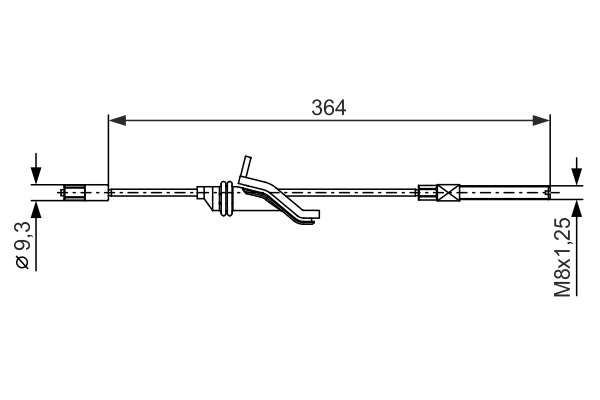 Cable, parking brake - 1 987 482 371 BOSCH