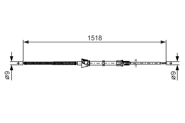 trosas, stovėjimo stabdys - 1 987 482 375 BOSCH