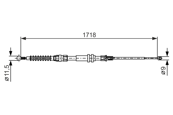 Cable, parking brake - 1 987 482 378 BOSCH