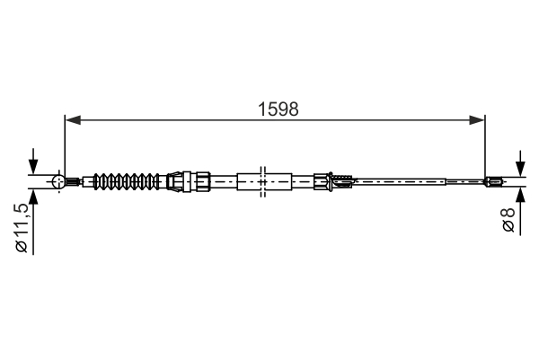 Cable, parking brake - 1 987 482 379 BOSCH
