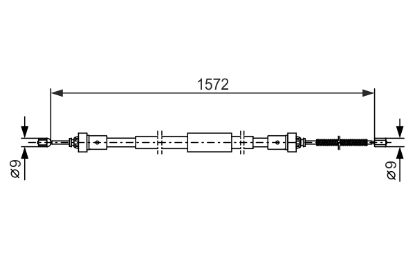 Cavo comando, Freno stazionamento - 1 987 482 384 BOSCH
