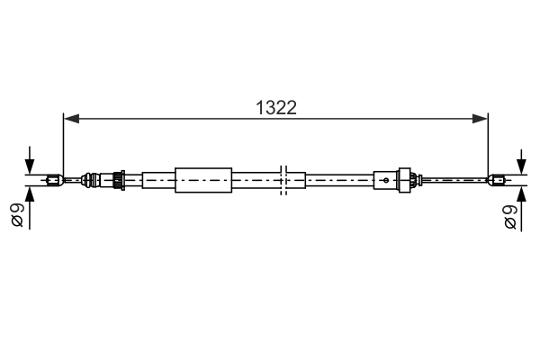 Cable, parking brake - 1 987 482 385 BOSCH