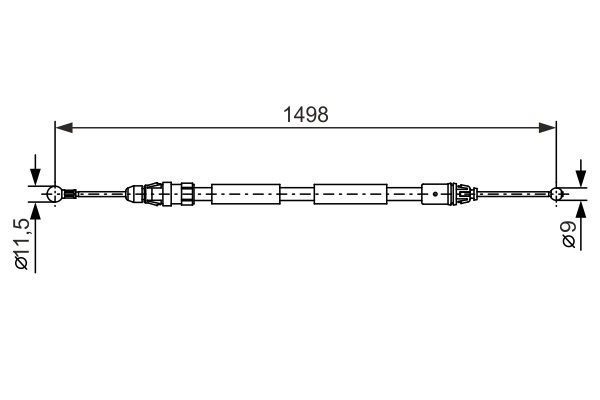 Cable, parking brake - 1 987 482 387 BOSCH