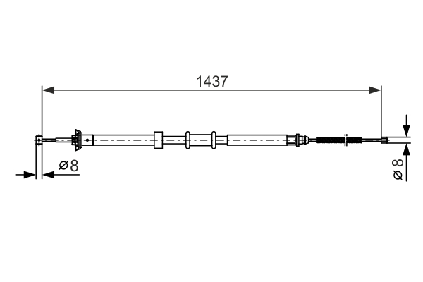 Cable, parking brake - 1 987 482 391 BOSCH