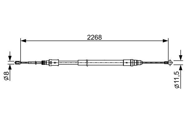Cable, parking brake - 1 987 482 409 BOSCH