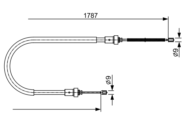Cavo comando, Freno stazionamento - 1 987 482 410 BOSCH