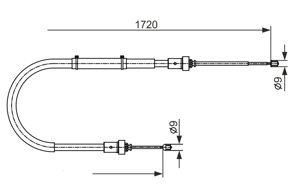 Cable, parking brake - 1 987 482 411 BOSCH