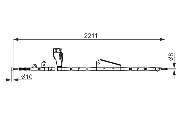 Cable, parking brake - 1 987 482 424 BOSCH